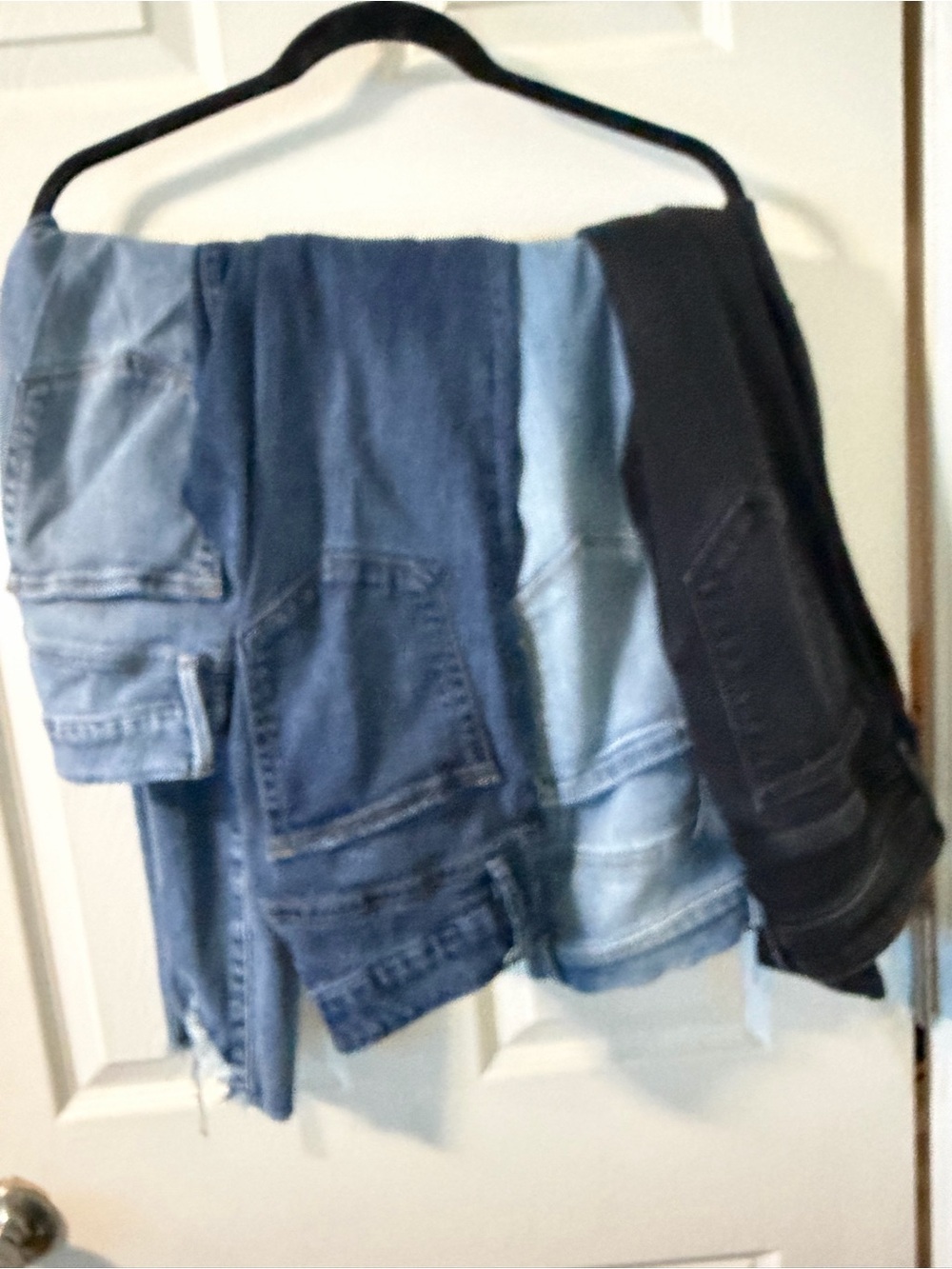 Good American Straight Leg Jeans in Light, Medium & Dark Blue bundle